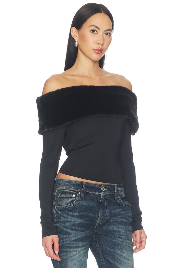 view 2 of 4 Waldorf Off Shoulder Top in Pitch
