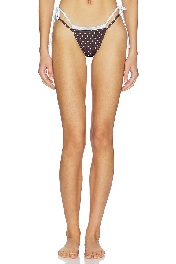 view 1 of 4 BRAGUITA RHODE in Chocolate Blue Polka