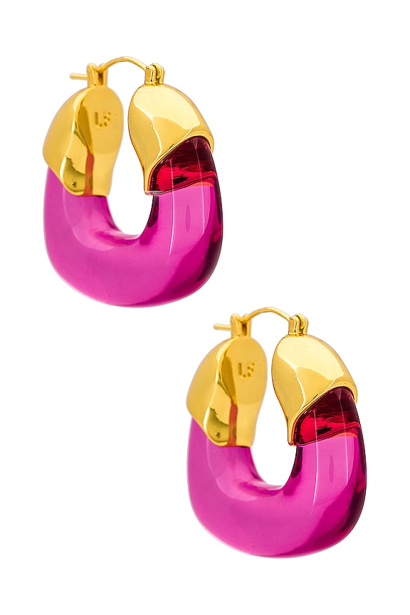 view 1 of 3 Organic Hoops in Flamingo