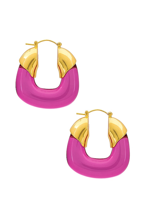 view 2 of 3 Organic Hoops in Flamingo