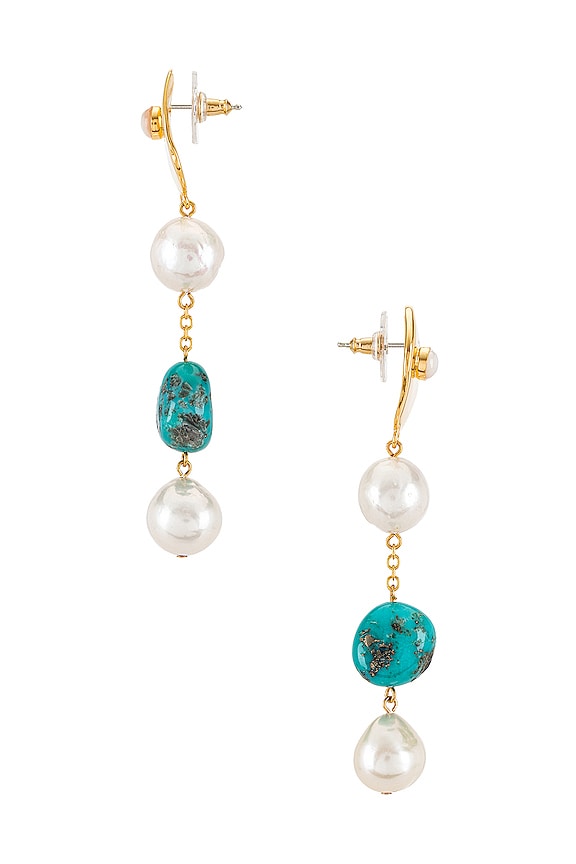 view 2 of 3 PENDIENTES TURQUOISE SAND in Blue