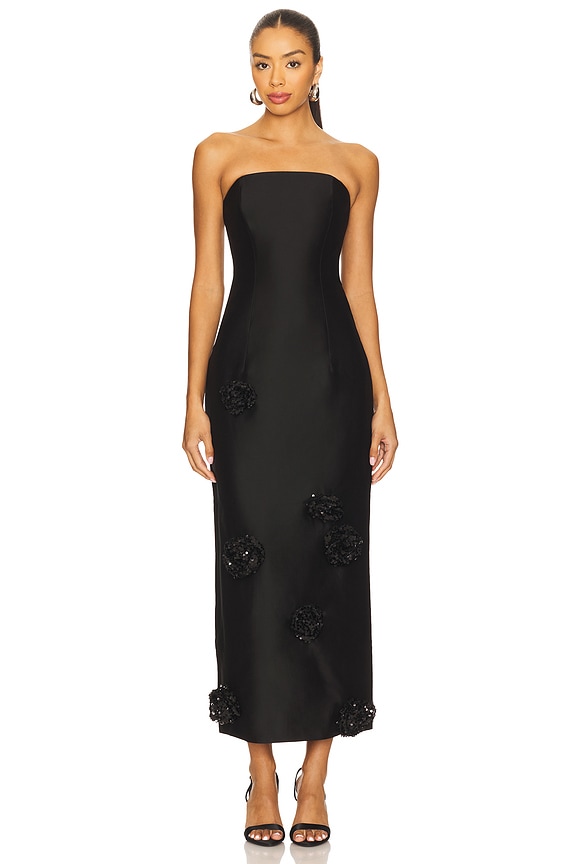 view 2 of 5 Zayna Embellished Maxi Dress & Cape Set in Ebony