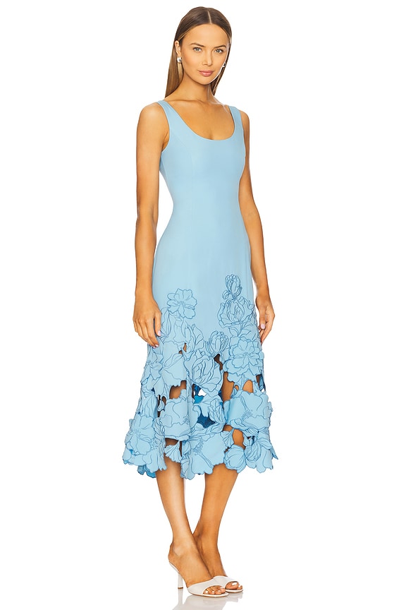 view 2 of 3 Emily Applique Midi Dress in Cornflower Blue