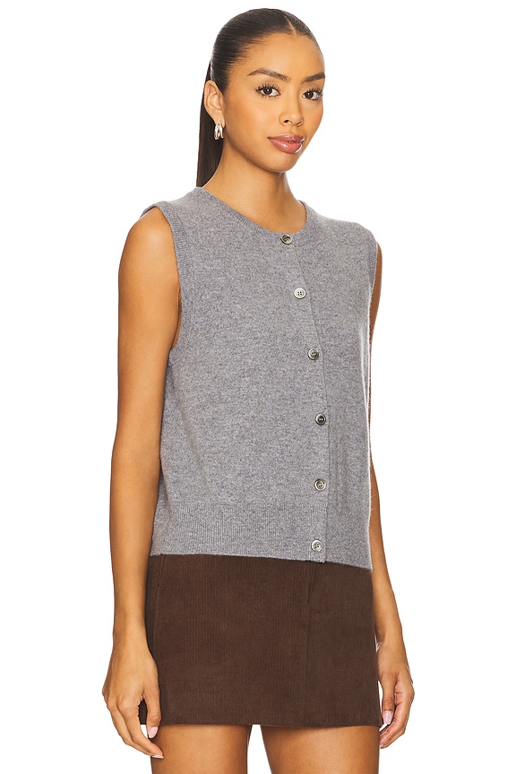 view 2 of 4 Lean Lines Cardigan Vest in Grey