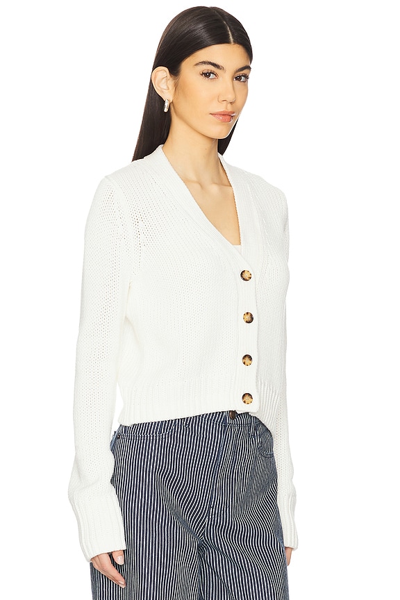 view 2 of 4 MINI CÁRDIGAN LISO MARINA in Cream