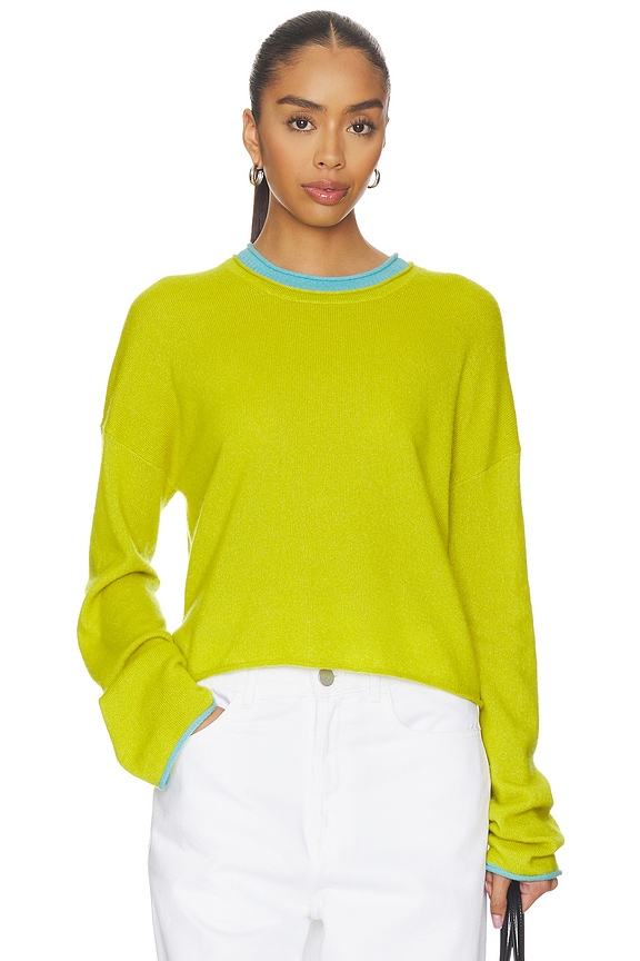 view 1 of 4 JERSEY DOMINICK in Key Lime & Light Blue