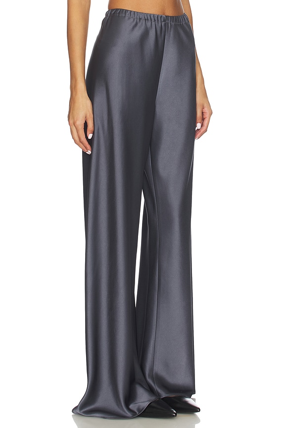 view 2 of 6 Double Faced Satin Colby Pant in Gunmetal
