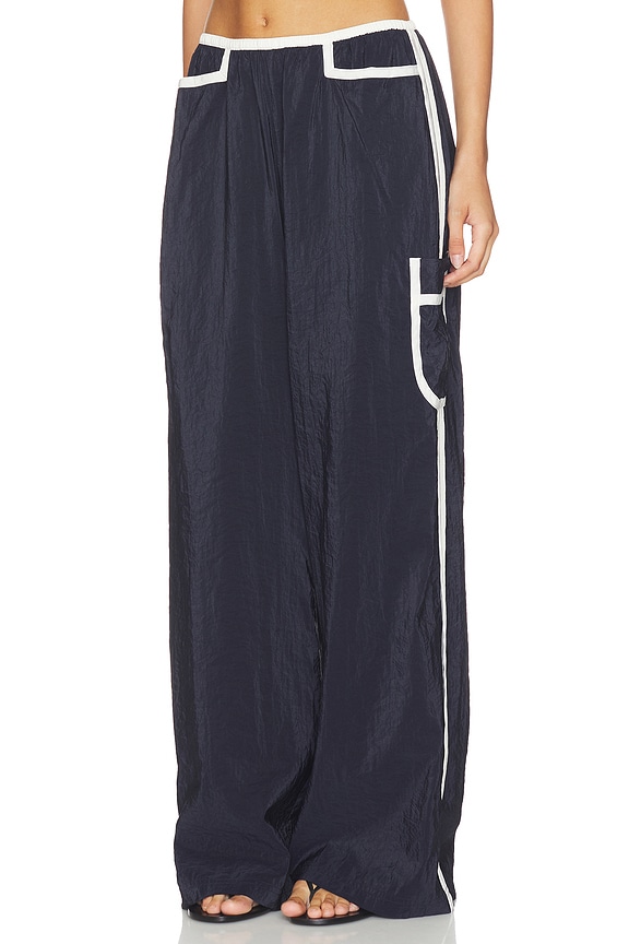 view 1 of 6 Pull On Trouser in Navy & Ivory