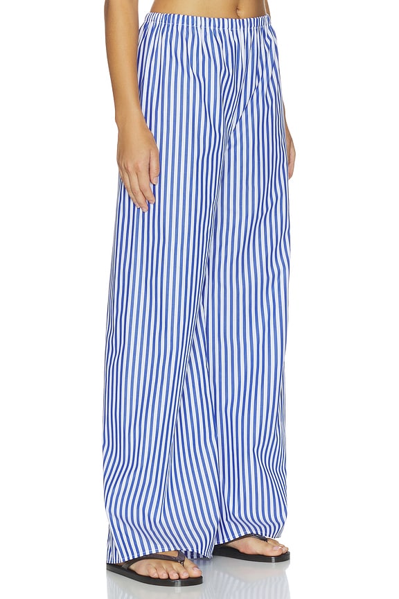 view 2 of 6 PANTALÓN DE RAYAS in Cobalt & White
