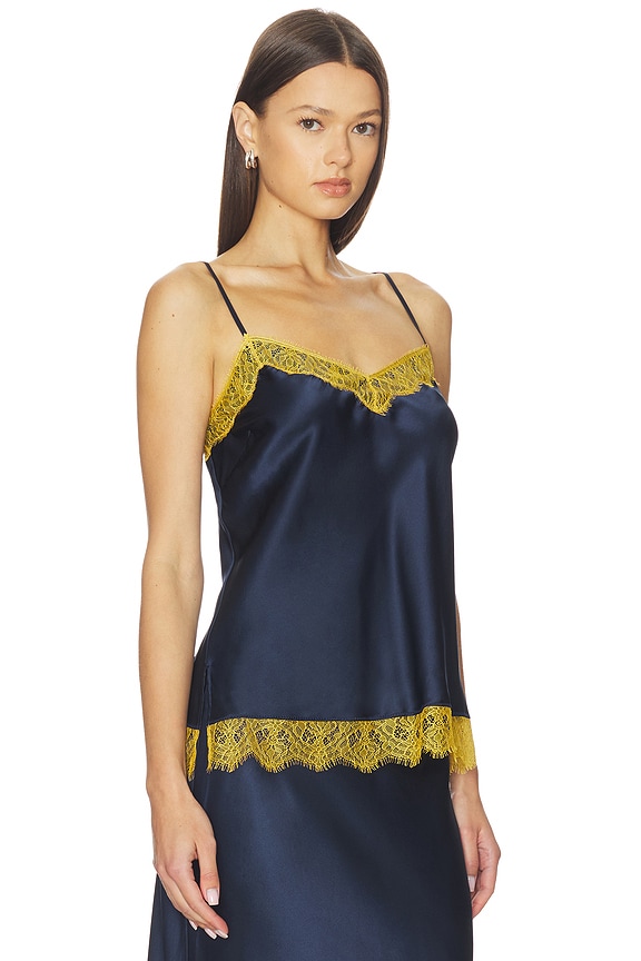view 2 of 4 Lace Camisole in Midnight & Mustard