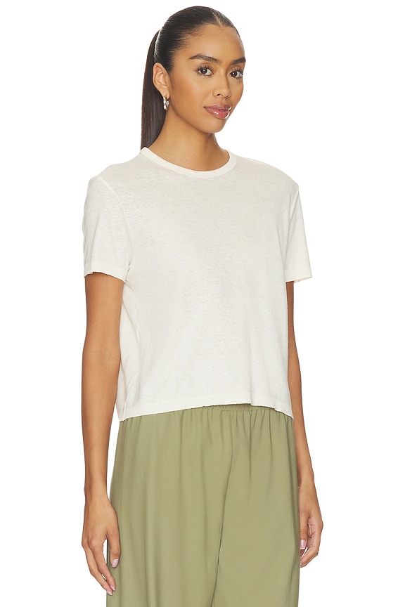 view 2 of 4 Solid Short Sleeve Ronnie Tee in Cream