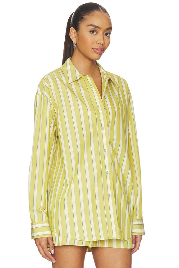 view 2 of 4 Oversized Button Down Shirt in Pistachio Multi