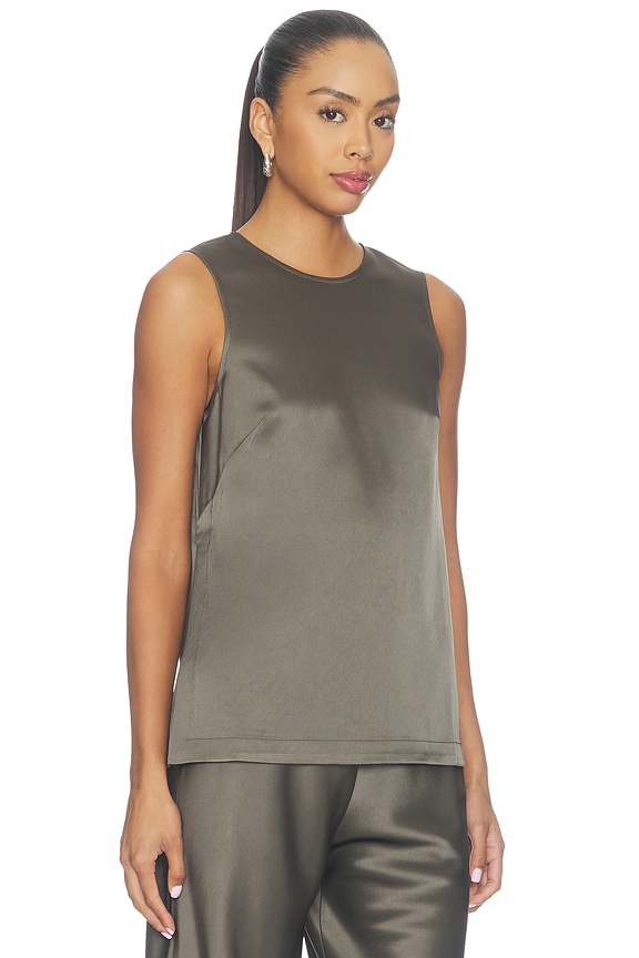 view 2 of 4 Satin Maxime Top in Taupe