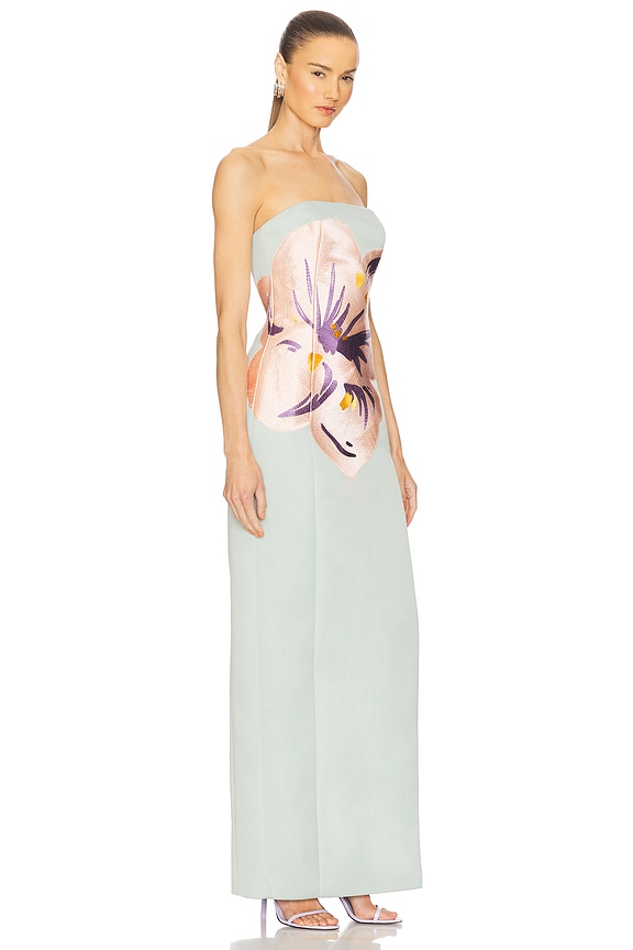 view 2 of 4 Clemence Maxi Dress in Hibiscus in Hibiscus In Pistachio