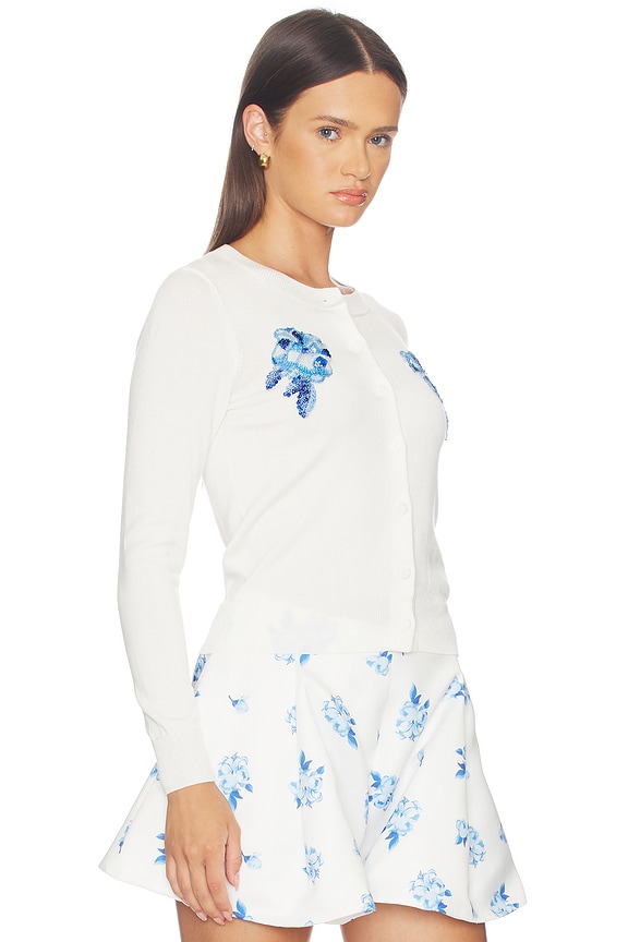 view 2 of 4 GILET CLAIRE in Ditsy Floral Print In Snow