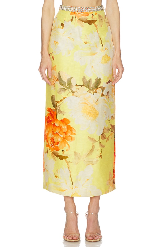 view 1 of 6 FALDA KYRA in Peony Print In Yellow