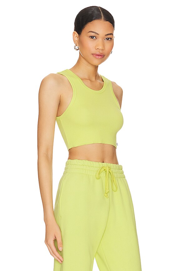 view 2 of 4 Cropped Rib Tank in Radiant Yellow