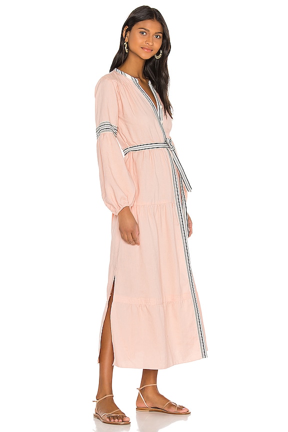 view 2 of 3 Koki Peasant Dress in Light Salmon