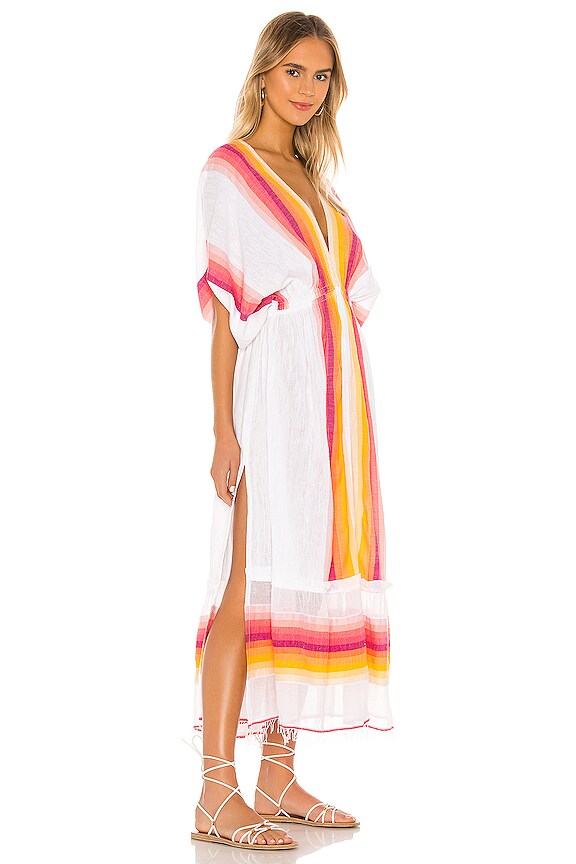 view 2 of 3 Teref Plunge Neck Dress in Firebrick