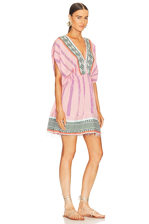 view 2 of 3 Rosa Short Plunge Neck Dress in Multi Petal