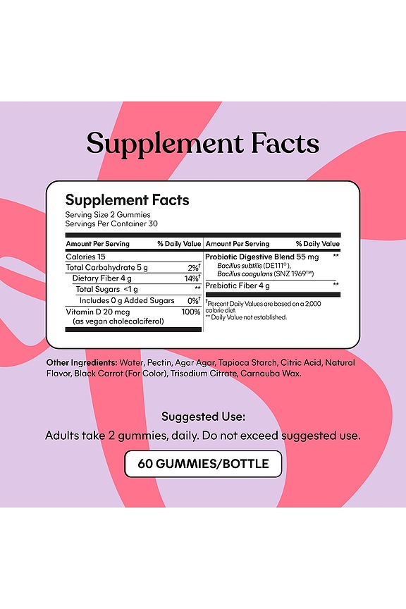 view 2 of 3 No. 2 Fiber & Probiotic Gummies in 