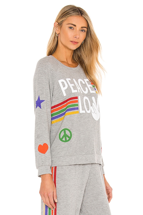 view 2 of 5 PULL EVERY PEACE LOVE in Heather Grey
