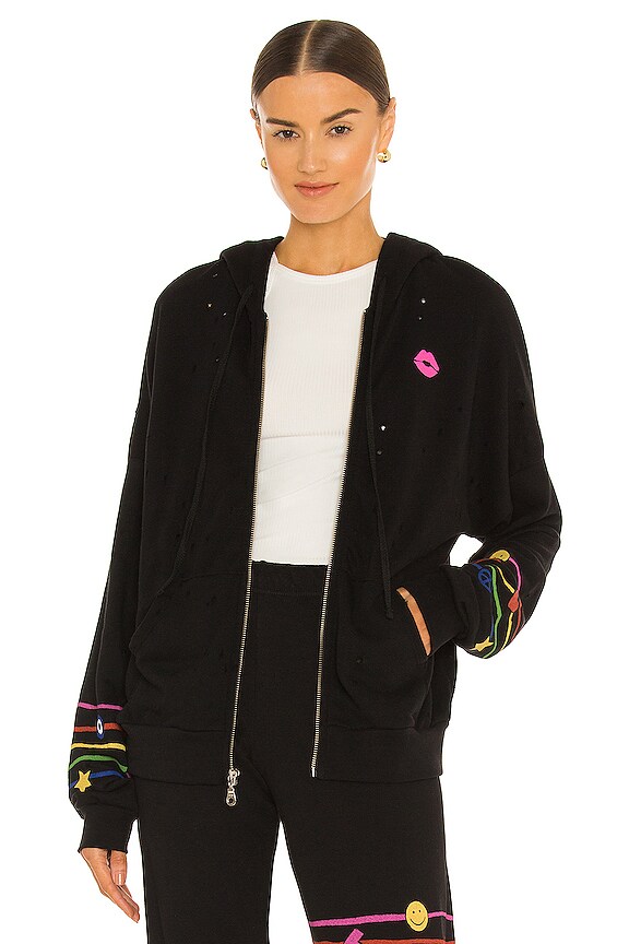 view 2 of 5 Koa Elements Rainbow Hoodie in Black