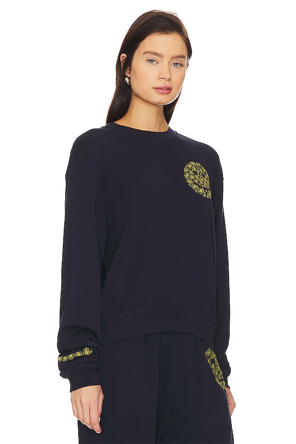 view 2 of 5 Spalding Diamond Happyface Sweatshirt in Navy