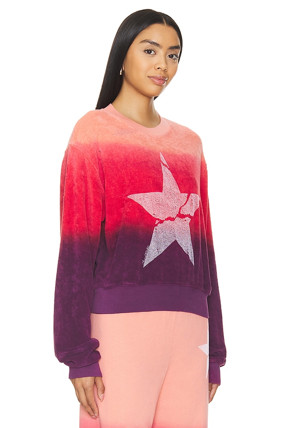 view 2 of 4 Spalding Cracked Star Drop Shoulder Crop Pullover in Malibu Skies
