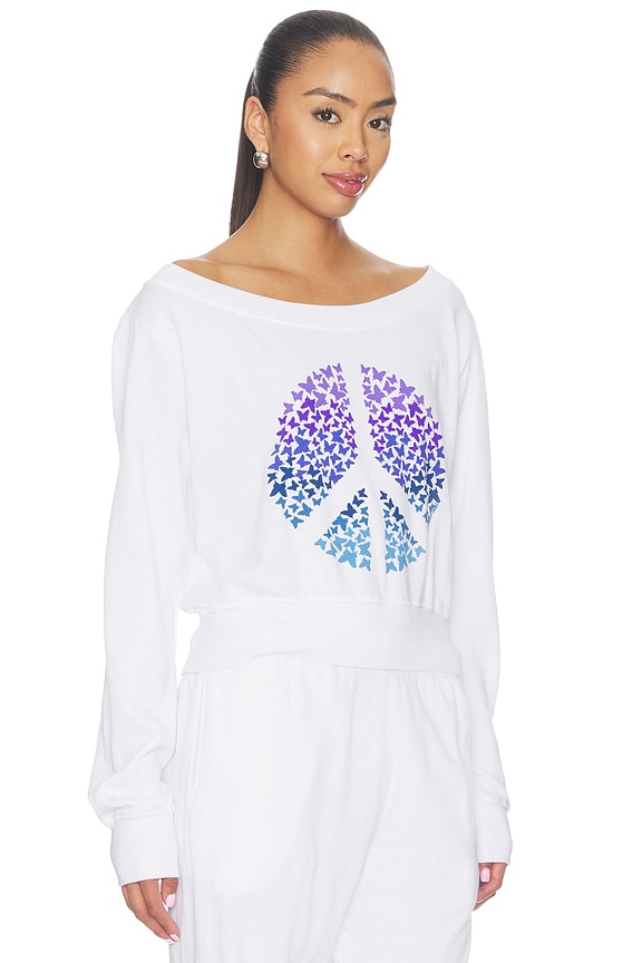 view 2 of 4 SWEAT BRONWYN OFF THE SHOULDER  in White