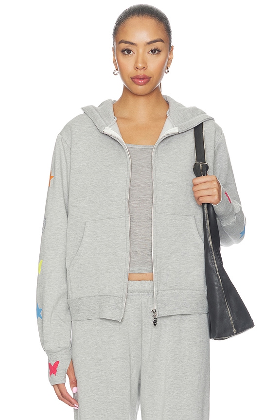 view 2 of 6 SWEAT À CAPUCHE HEZLY ZIP UP  in Heather Grey