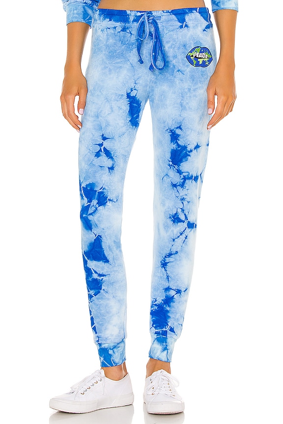 view 1 of 4 Jess World Peace Lips Pant in Blue Clouds & Neon