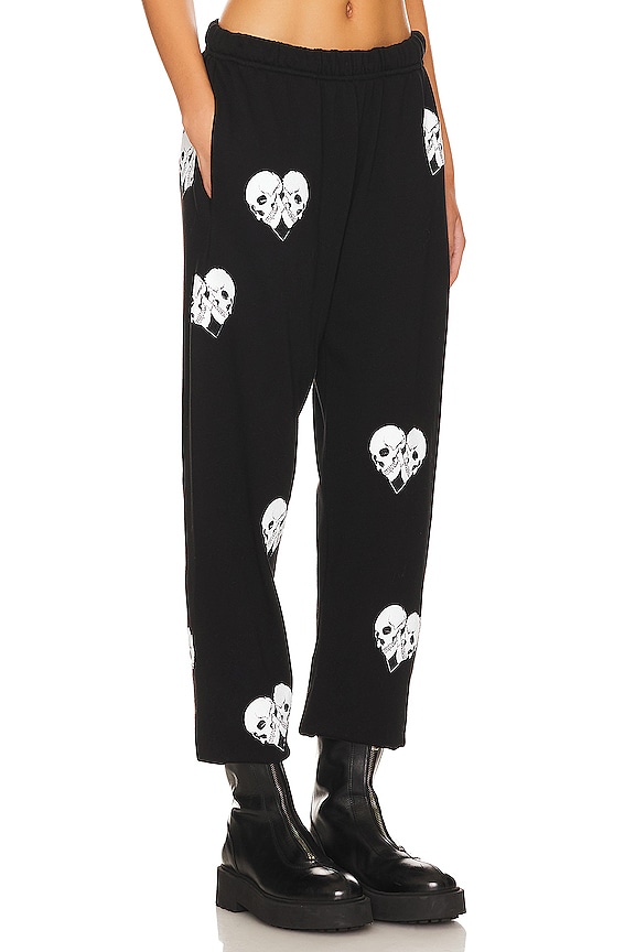 view 2 of 4 CHANTRIA SKULL HEART 스웻팬츠 in Black