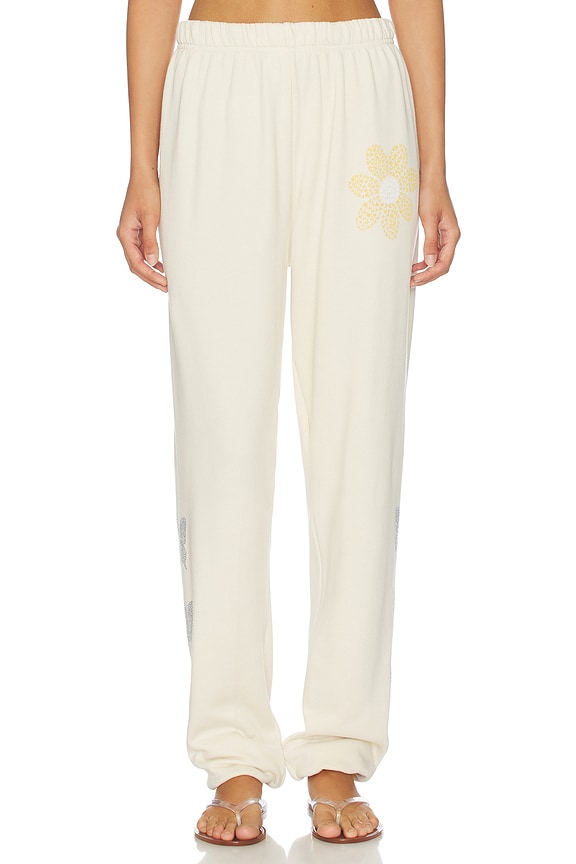view 2 of 6 PANTALON SWEAT BUTTERFLY DAISY in Ivory