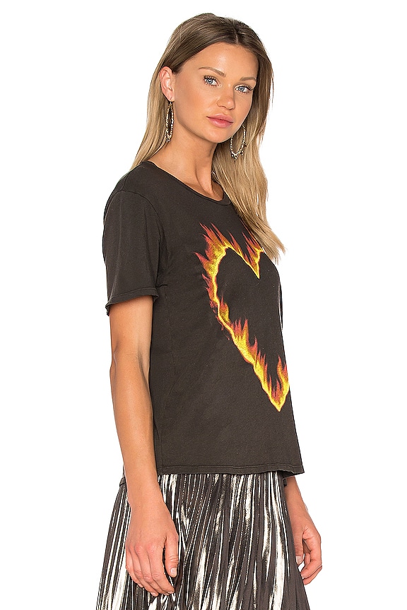 view 2 of 4 Croft Fire Heart Tee in Faded Black