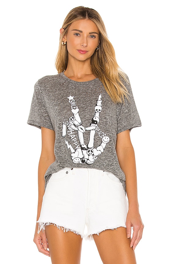 view 1 of 5 Capri Short Sleeve Vintage Tee in Heather Grey