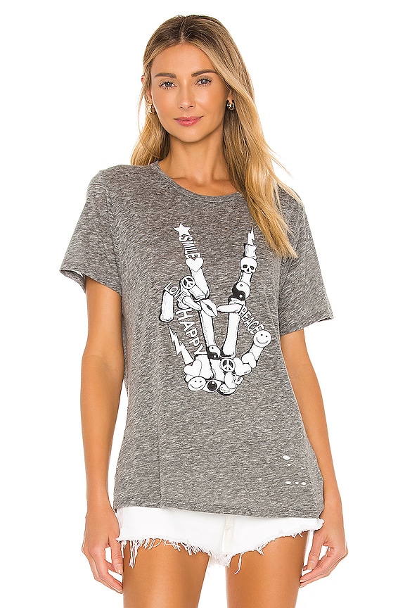 view 2 of 5 Capri Short Sleeve Vintage Tee in Heather Grey