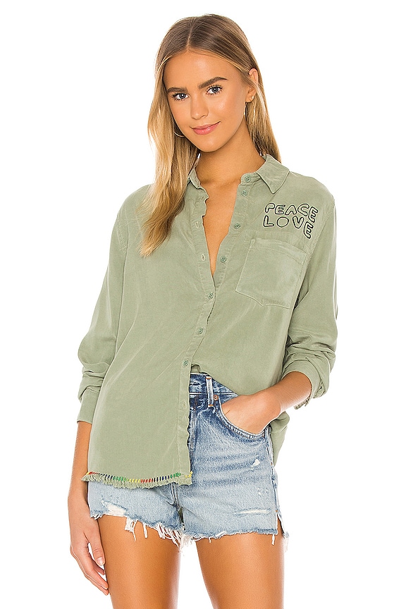 view 2 of 6 Sloan Button Up in Pine Green