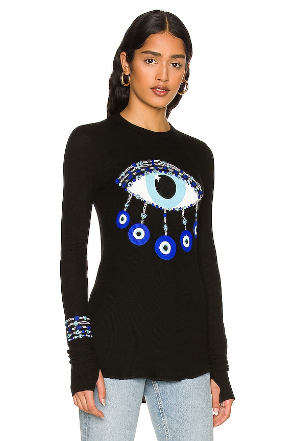 view 2 of 4 Mckinley Evil Eye Long Sleeve in Black