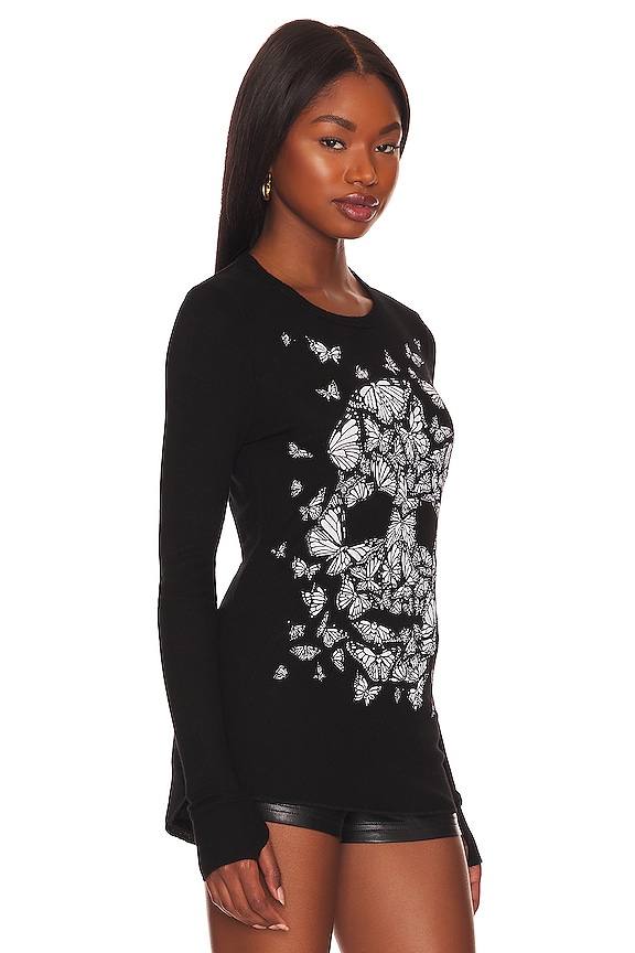 view 2 of 4 Mckinley Butterfly Skull Thermal in Black