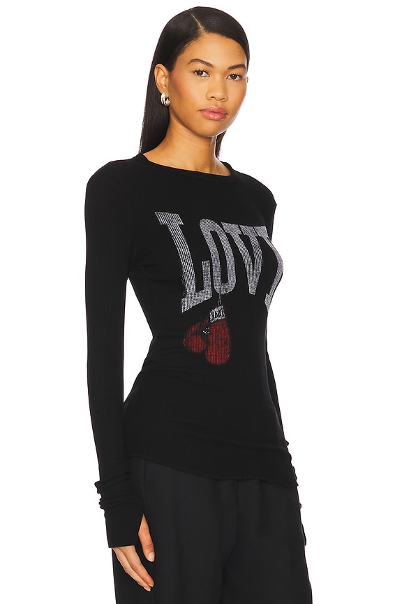 view 2 of 4 Mckinley Vintage Boxing Love Thermal Top in Black