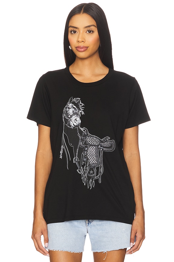 view 2 of 5 Black Horse Boyfriend Tee in Black