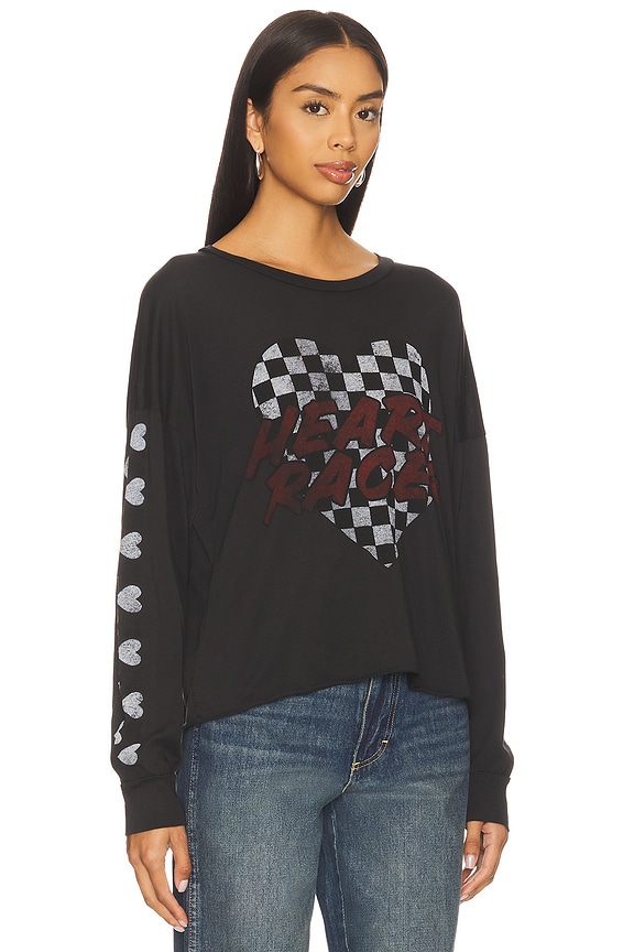 view 2 of 4 Luella Long Sleeve Drop Shoulder Tee in Onyx