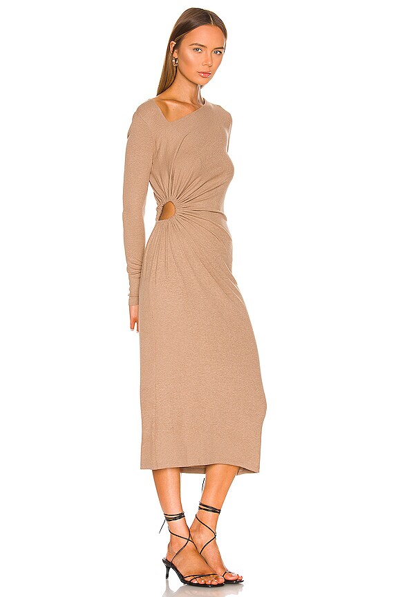 view 2 of 4 Ami Rib Dress in Mushroom