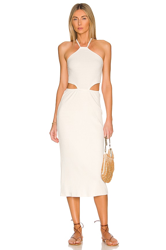 LNA Emmy Midi Dress in White | REVOLVE