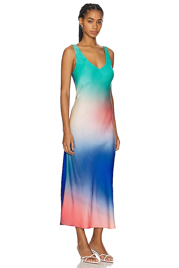 view 2 of 3 VESTIDO CAMISERO EN FORMA DE V in Tropic Sunset