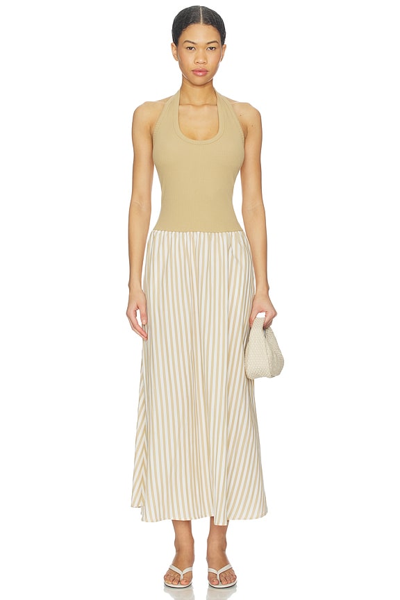 view 1 of 3 Hart Halter Dress in Sandbar Stripe