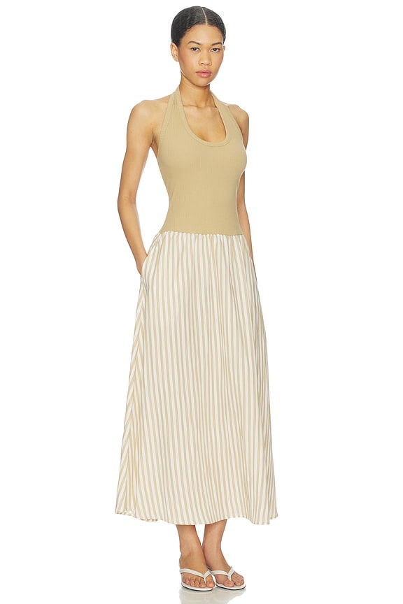 view 2 of 3 Hart Halter Dress in Sandbar Stripe