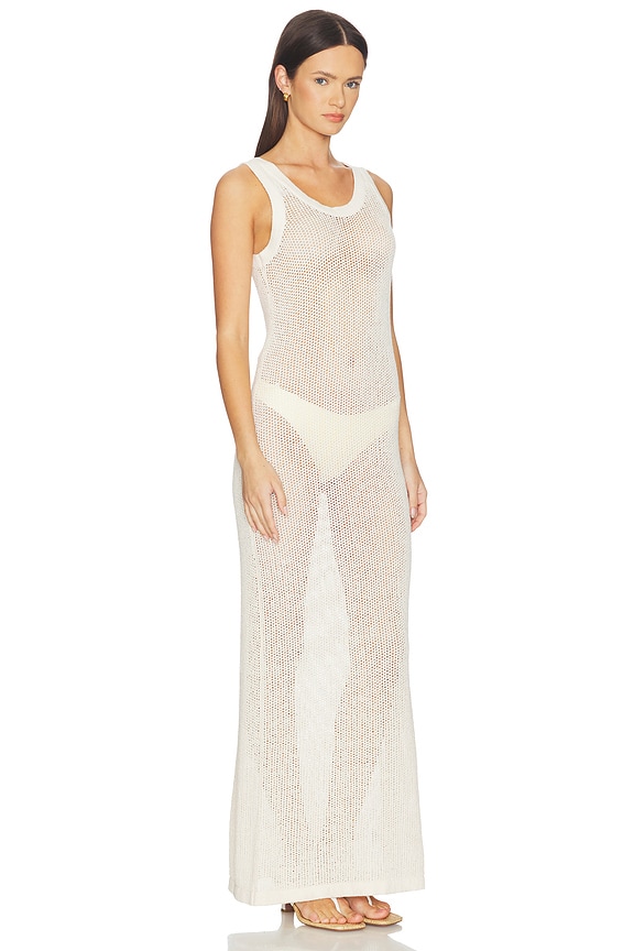 view 2 of 3 Tyler Open Knit Tank Dress in Ivory