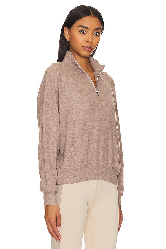 view 2 of 4 Blake Half Zip in Heather Cocoa